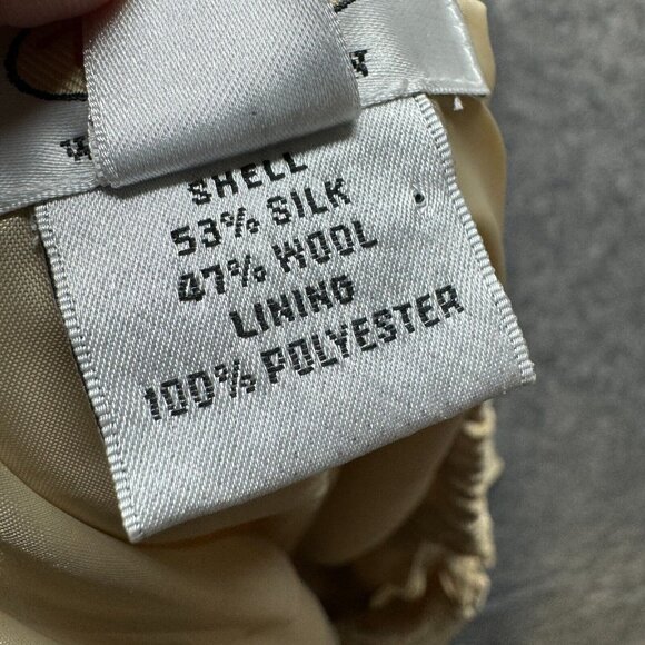 Talbots Dress Pants Womens Plus 24W Gold Side Zip Straight Silk Wool High Rise - Picture 6 of 12